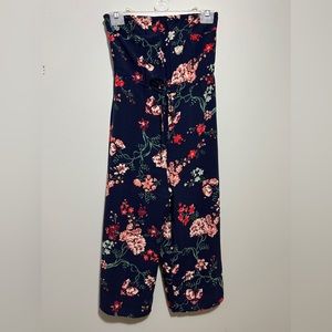 Cotton on strapless floral jumpsuit.